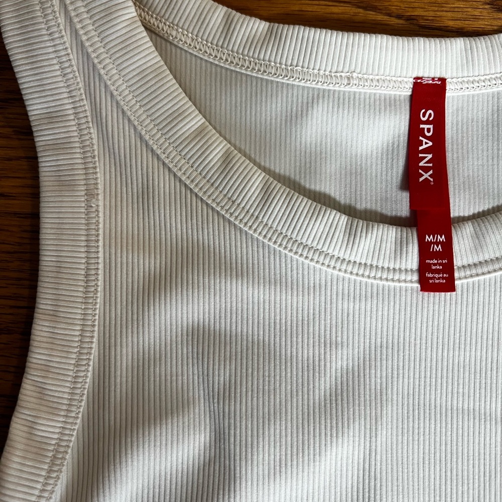 Brand new SPANX ribbed bodysuit, ivory size medium